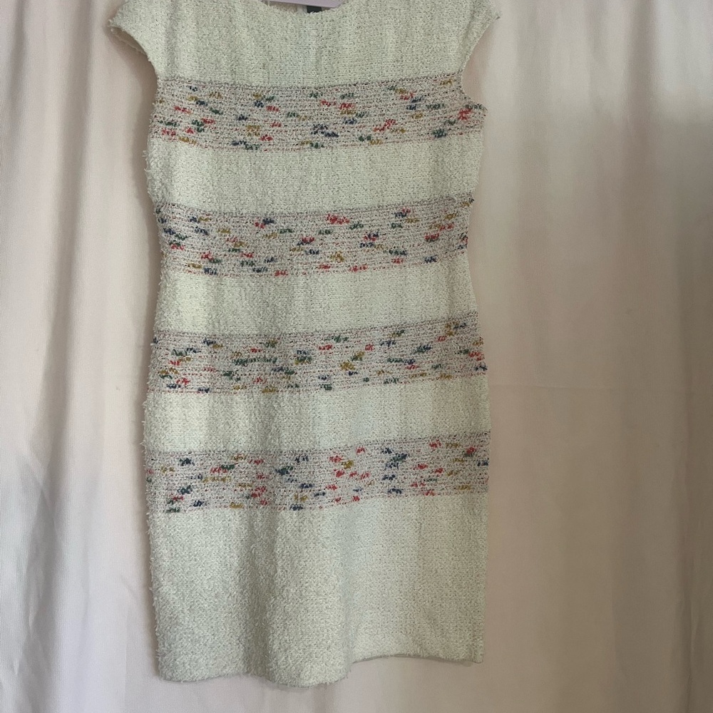 St. John White Sheath Mini Dress